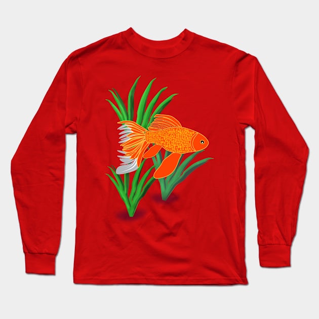 The Goldfish Long Sleeve T-Shirt by RoxanneG